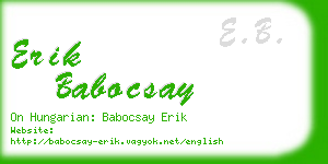 erik babocsay business card